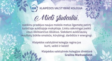 Sveikiname su naujų mokslo metų pradžia!