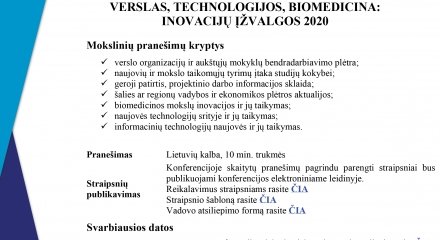 Kviečiame dalyvauti KVK Respublikinėje mokslinėje – praktinėje konferencijoje